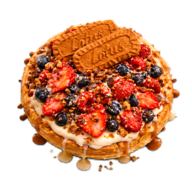 Waffle cheesecake berry