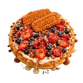 Waffle cheesecake berry