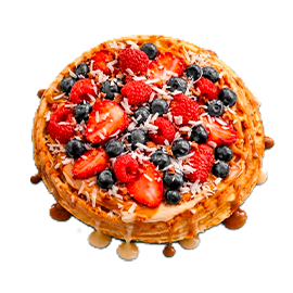Waffle paraíso del cacahuate