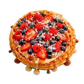 Waffle paraíso del cacahuate